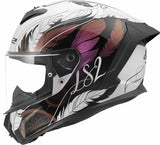 LS2 FF820 RAPID III BOHO CASCO DE MOTO BLANCO NEGRO ROSA