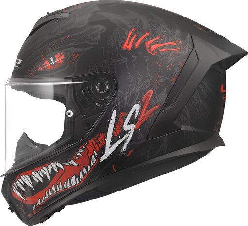 LS2 FF820 RAPID III KAIJU CASCO DE MOTO BLANCO NEGRO ROJO
