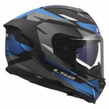 LS2 FF818 STORM III KOMAI CASCO DE MOTO NEGRO AZUL