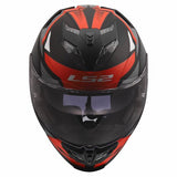 LS2 FF818 STORM III KOMAI CASCO DE MOTO NEGRO ROJO