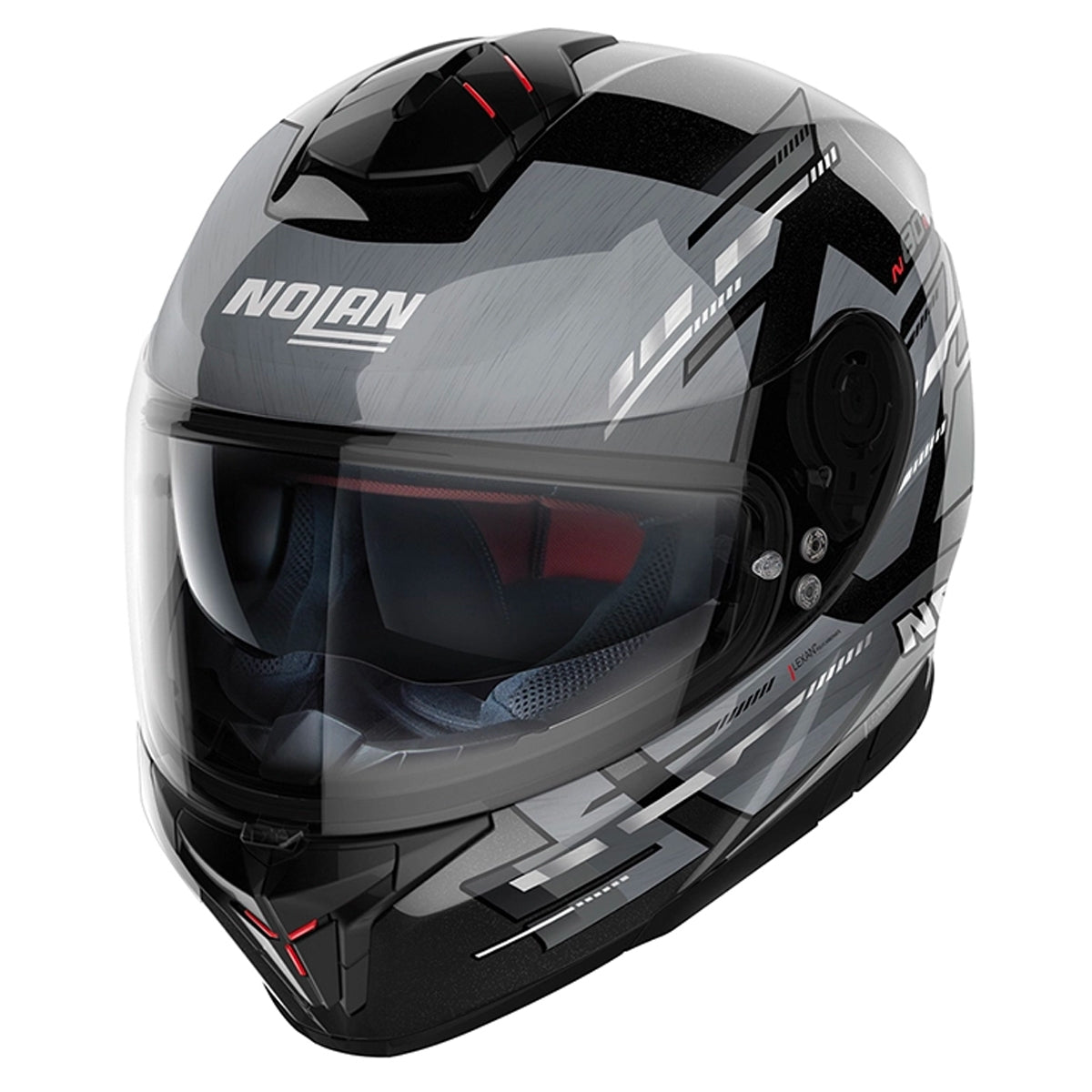 Casco integrale da moto da corsa Nolan N80-8 Meteor N-COM 067 metallo nero
