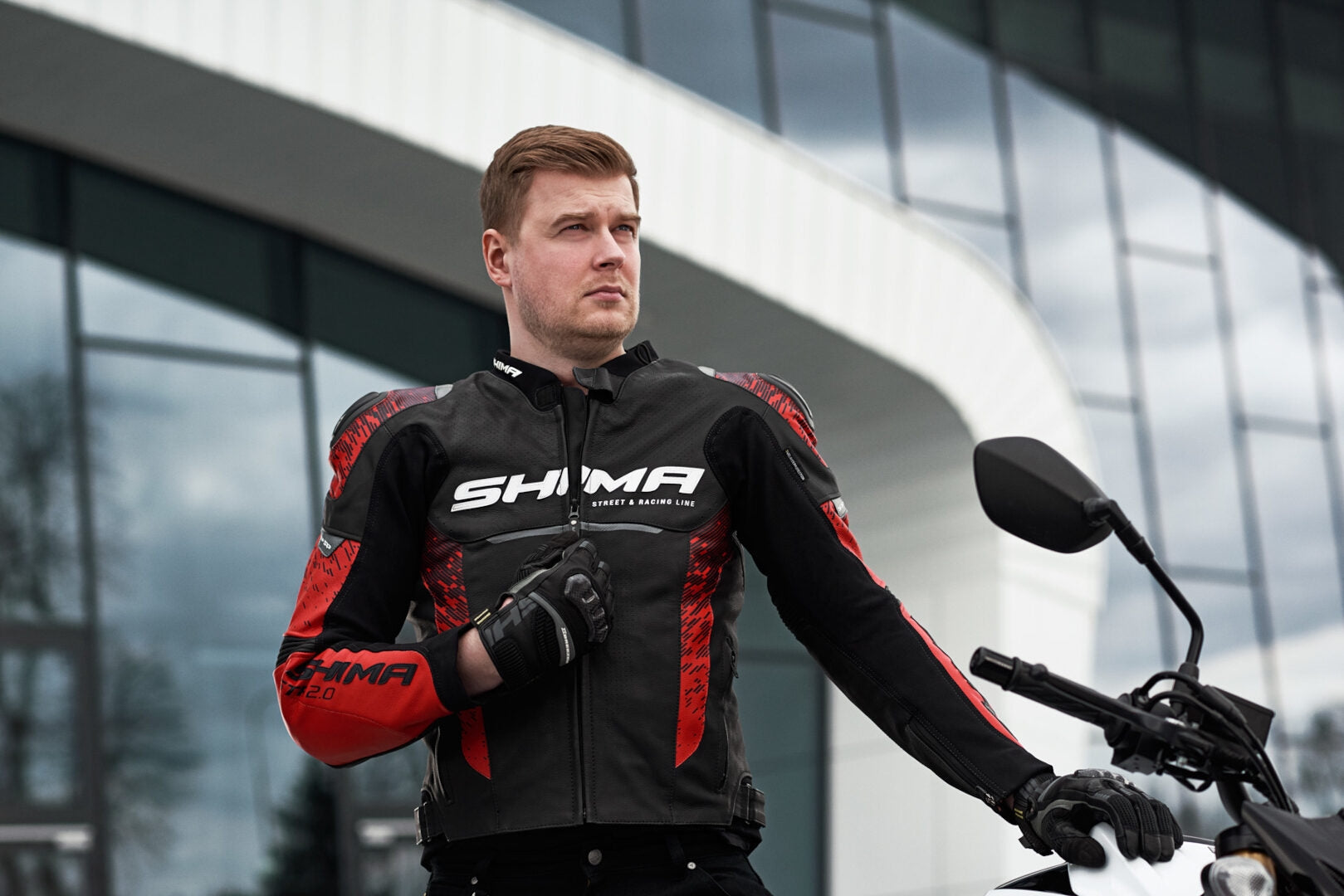 SHIMA STR 2.0 JACKET JACKET RED - SECURTEX MOTOR S.L (t/a MaximoMoto)