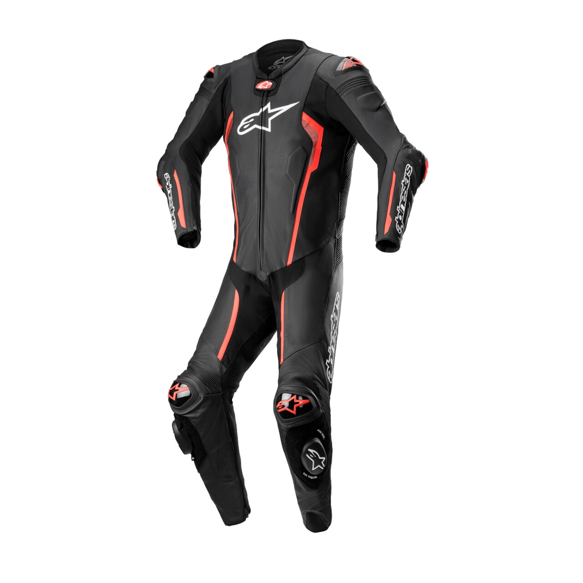 ALPINESTAR - MONO PIEL MISSILE V2 1 PC NEGRO/ROJO FLUOR - SECURTEX MOTOR S.L (t/a MaximoMoto)