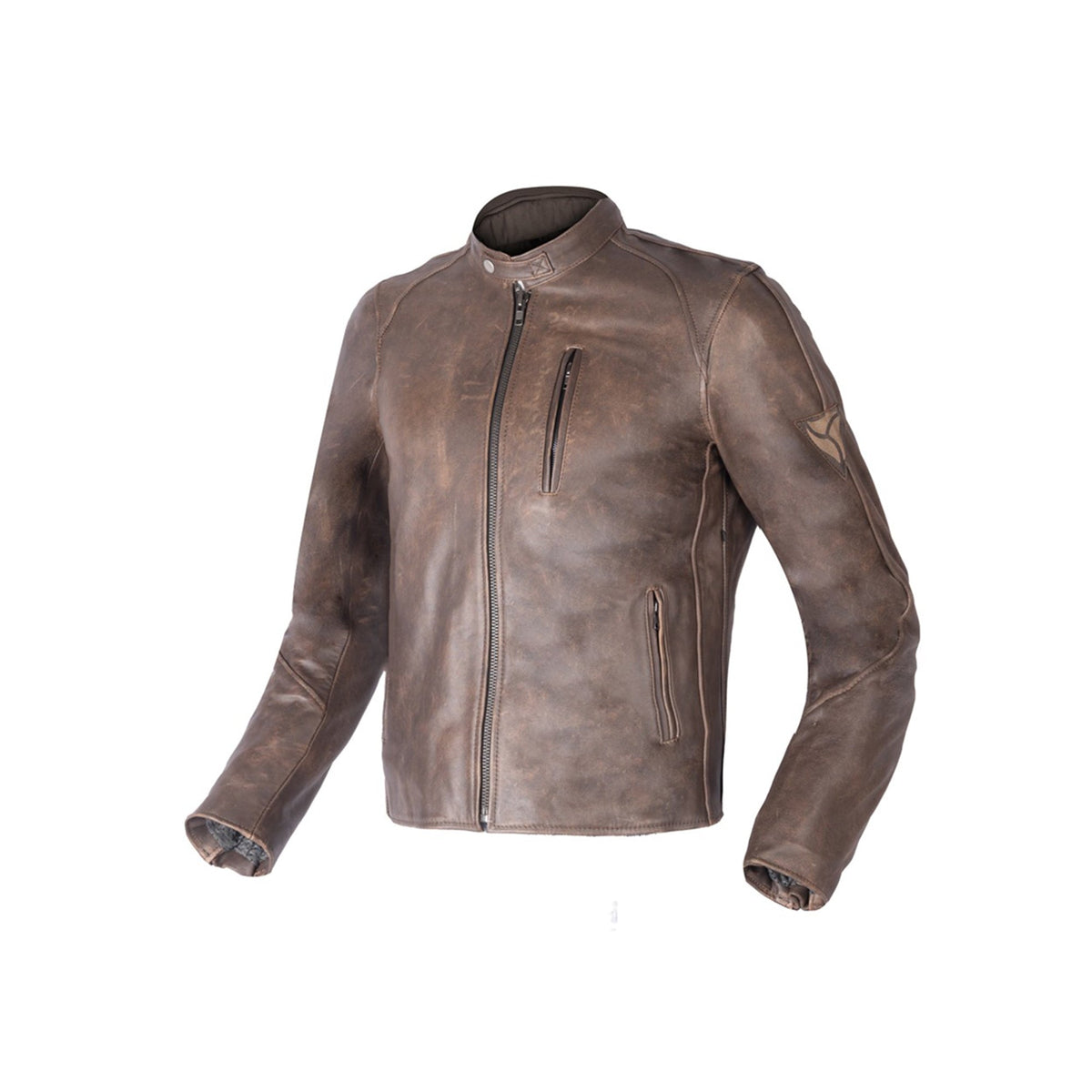 R-TECH - Chaqueta Piel Street Rider Marrón