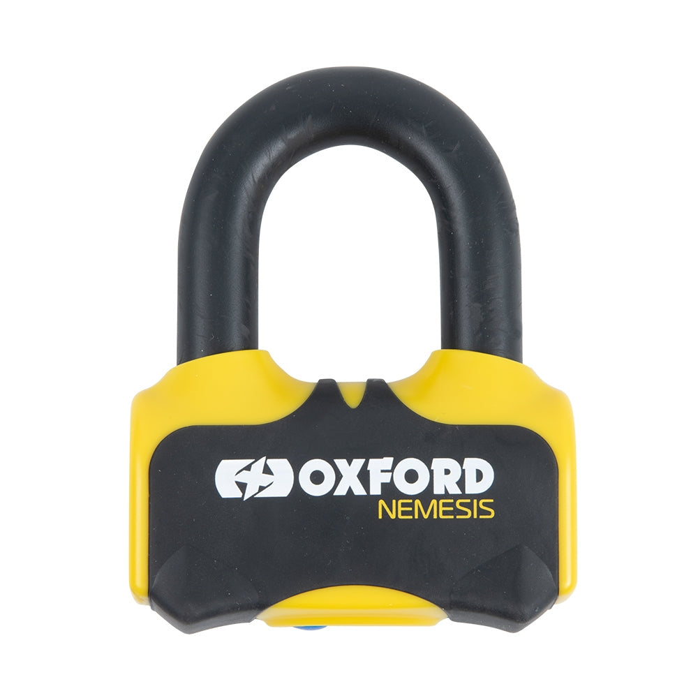 OXFORD - Nemesis 16mm Disc Lock Yellow - SECURTEX MOTOR S.L (t/a MaximoMoto)