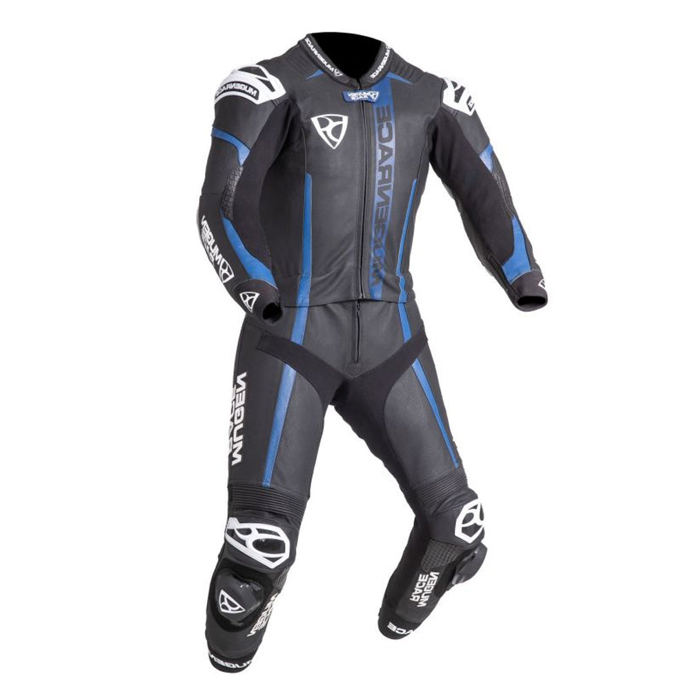 MUGENRACE MNR-1911 Traje Cuero Mucho Negro Azul