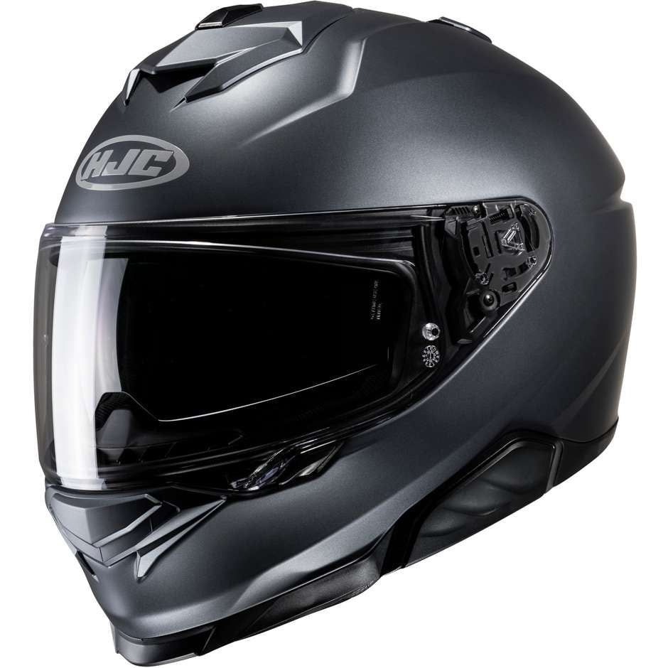 HJC-i71 SEMI FLAT Antracita Casco Integral Deportivo para Moto Racing