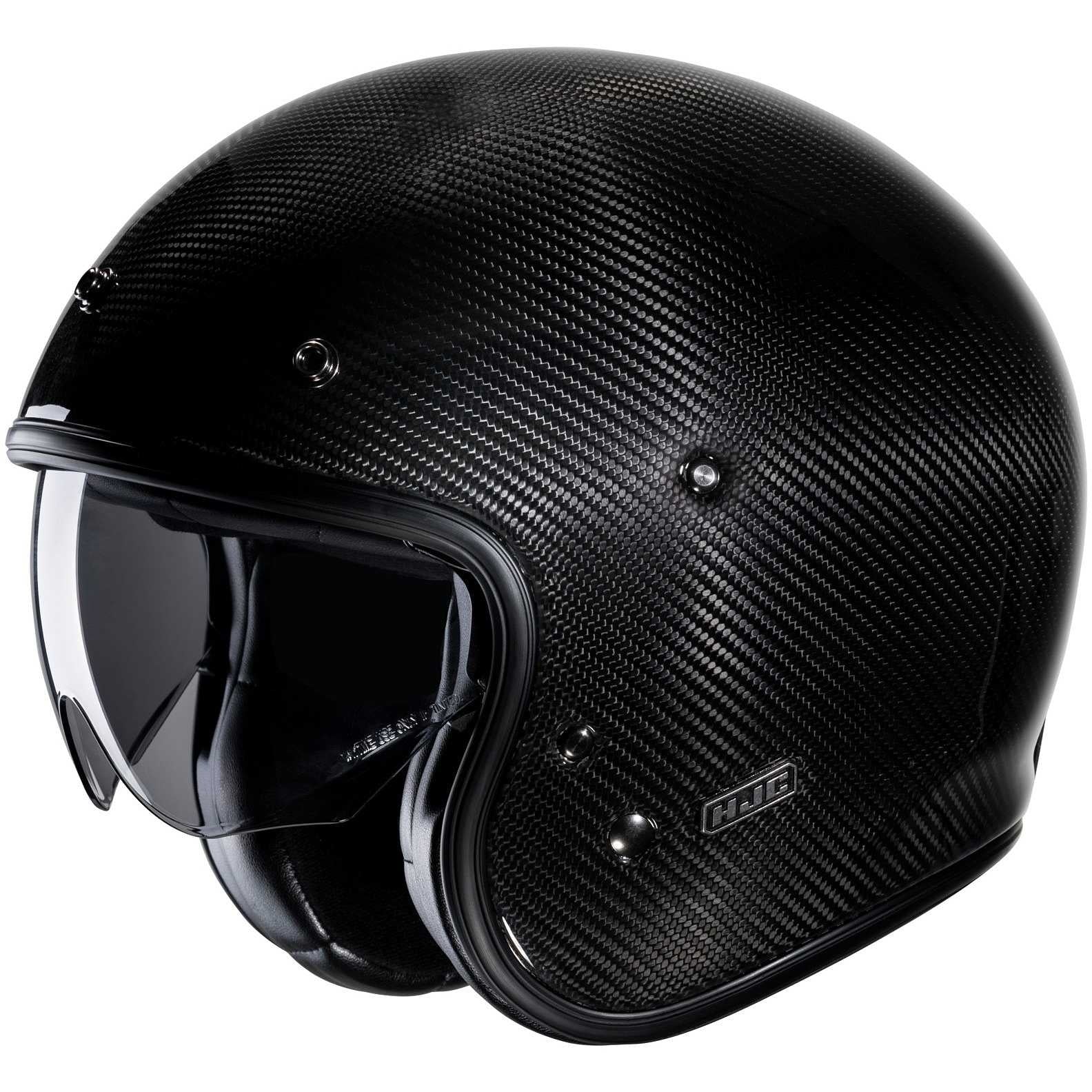 HJC V31 Casco Jet Moto Urbano Negro Carbono