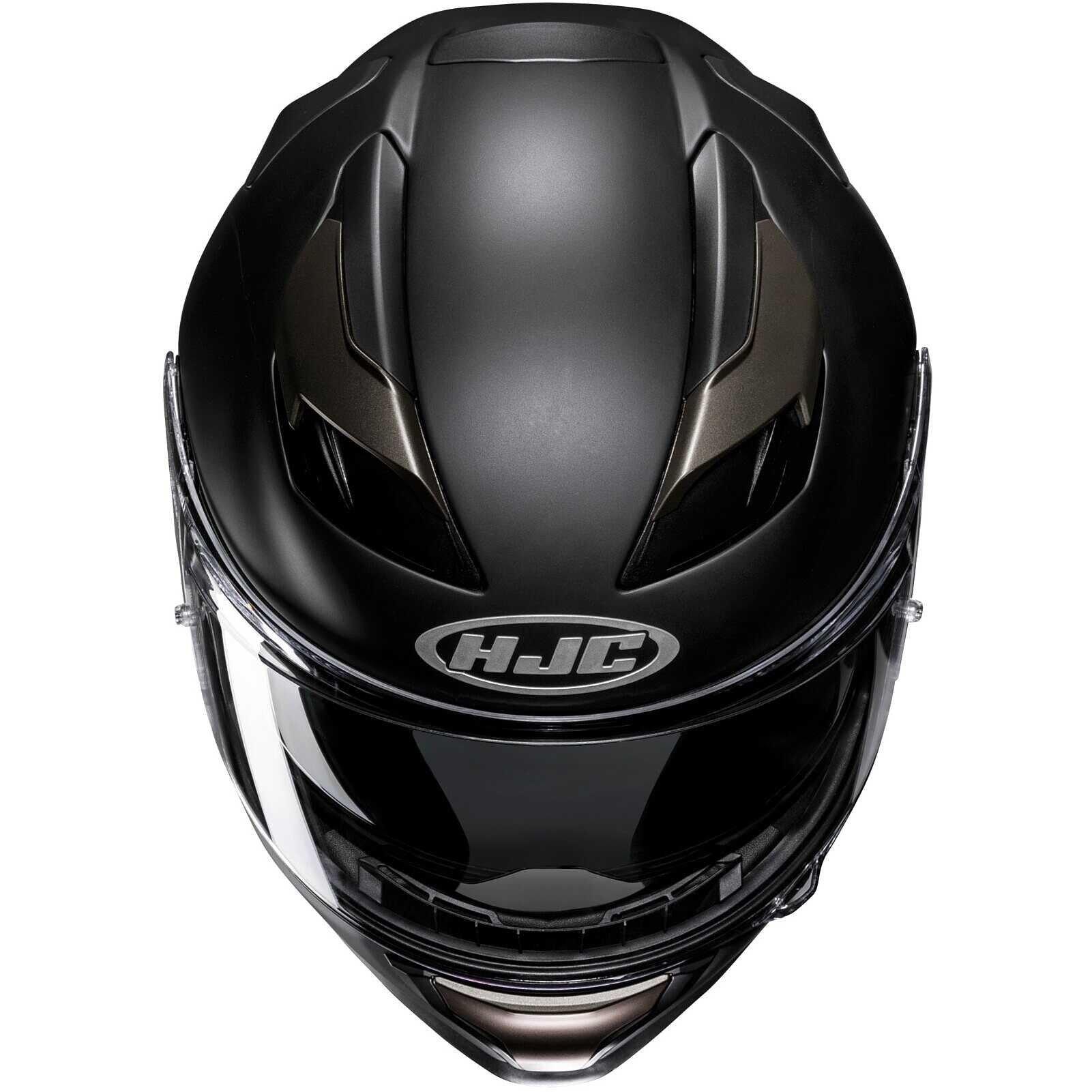 HJC F71 UNI casco de moto integral semiplano negro titanio