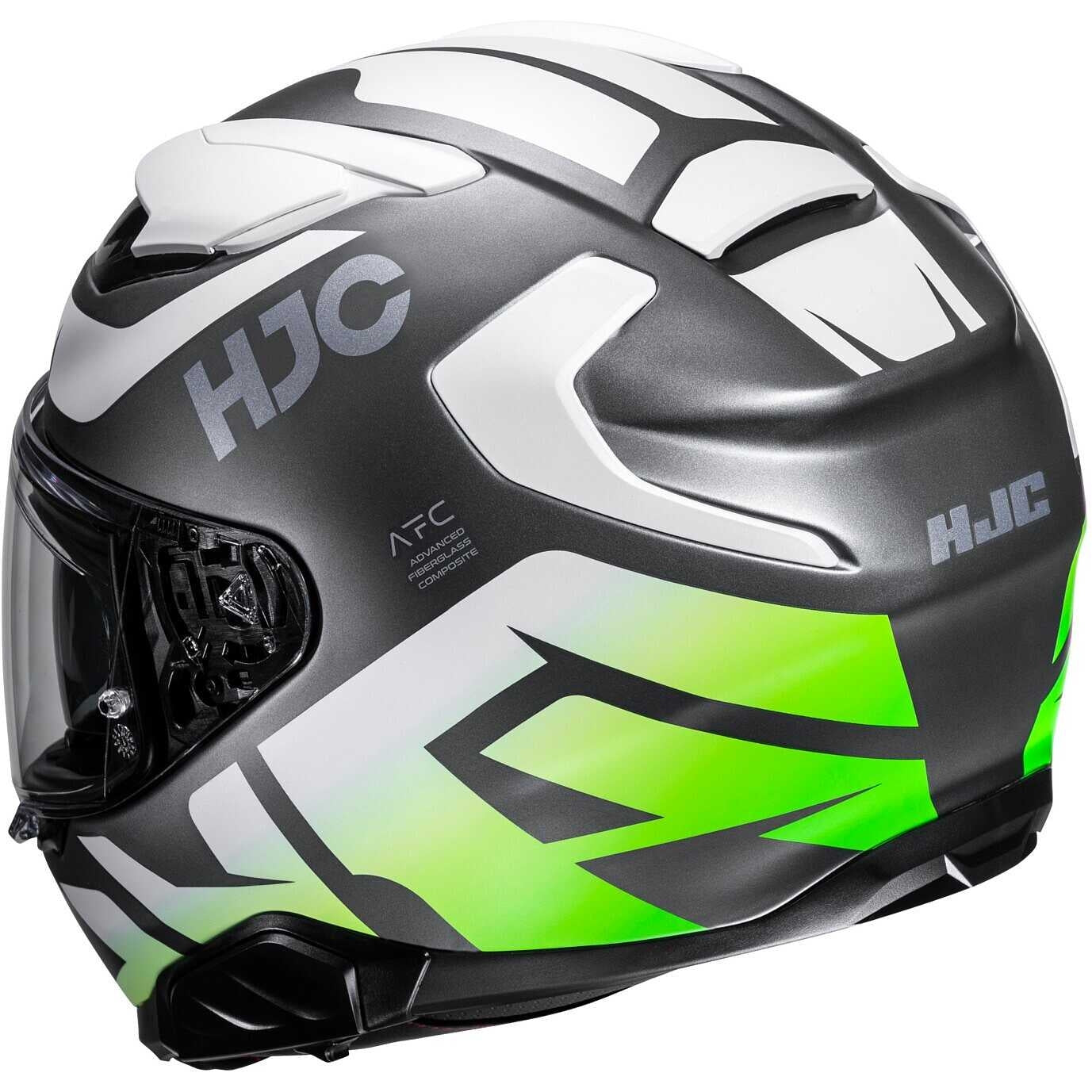 HJC F71 BARD MC4HSF Negro Mate Verde Casco Moto Integral 