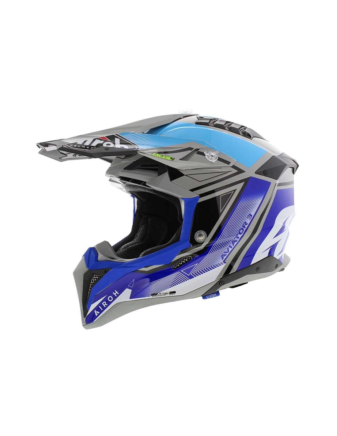 AIROH - CASCOS AVIATOR 3 LEAGUE BLUE GLOSS - SECURTEX MOTOR S.L (t/a MaximoMoto)