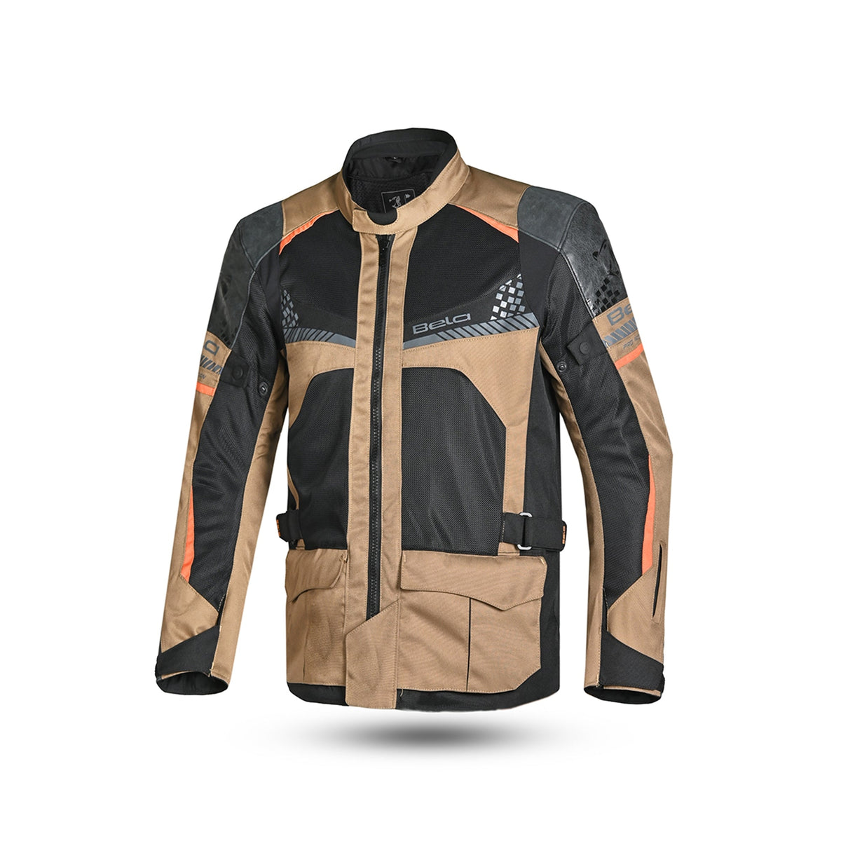 BELA - Chaqueta Textil Onsaker Arena/Negro/Naranja - SECURTEX MOTOR S.L (t/a MaximoMoto)