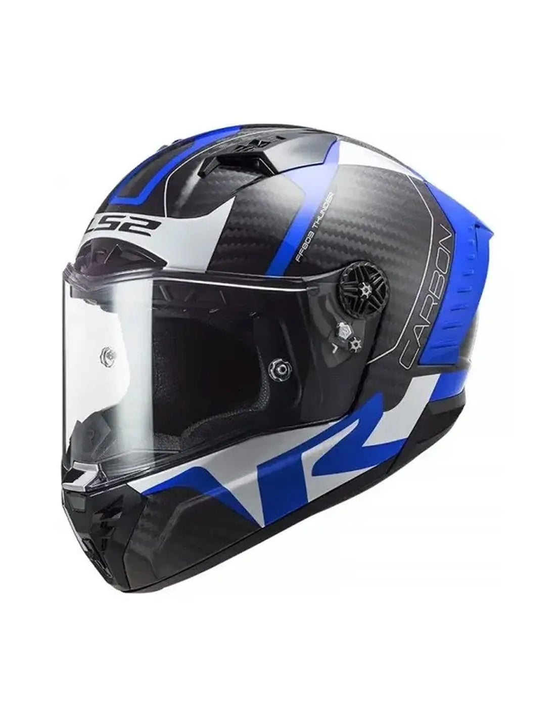 LS2 FF805 THUNDER C RACING1 BLUE WHITE - SECURTEX MOTOR S.L (t/a MaximoMoto)