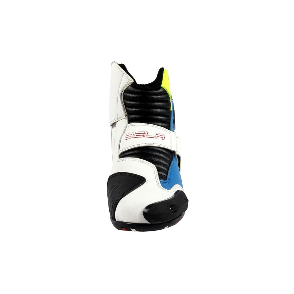 BELA - Botas Piel Faster Blanco/Azul/Amarillo - SECURTEX MOTOR S.L (t/a MaximoMoto)