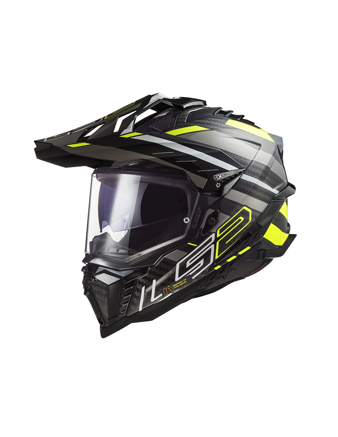 LS2 MX701 EXPLORER C EDGE GL.BLACK H-V YELL-06 - SECURTEX MOTOR S.L (t/a MaximoMoto)