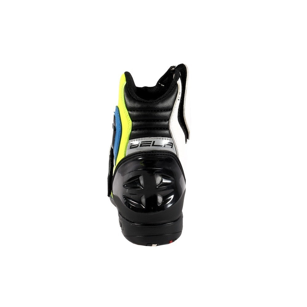 BELA - Botas Piel Faster Blanco/Azul/Amarillo - SECURTEX MOTOR S.L (t/a MaximoMoto)