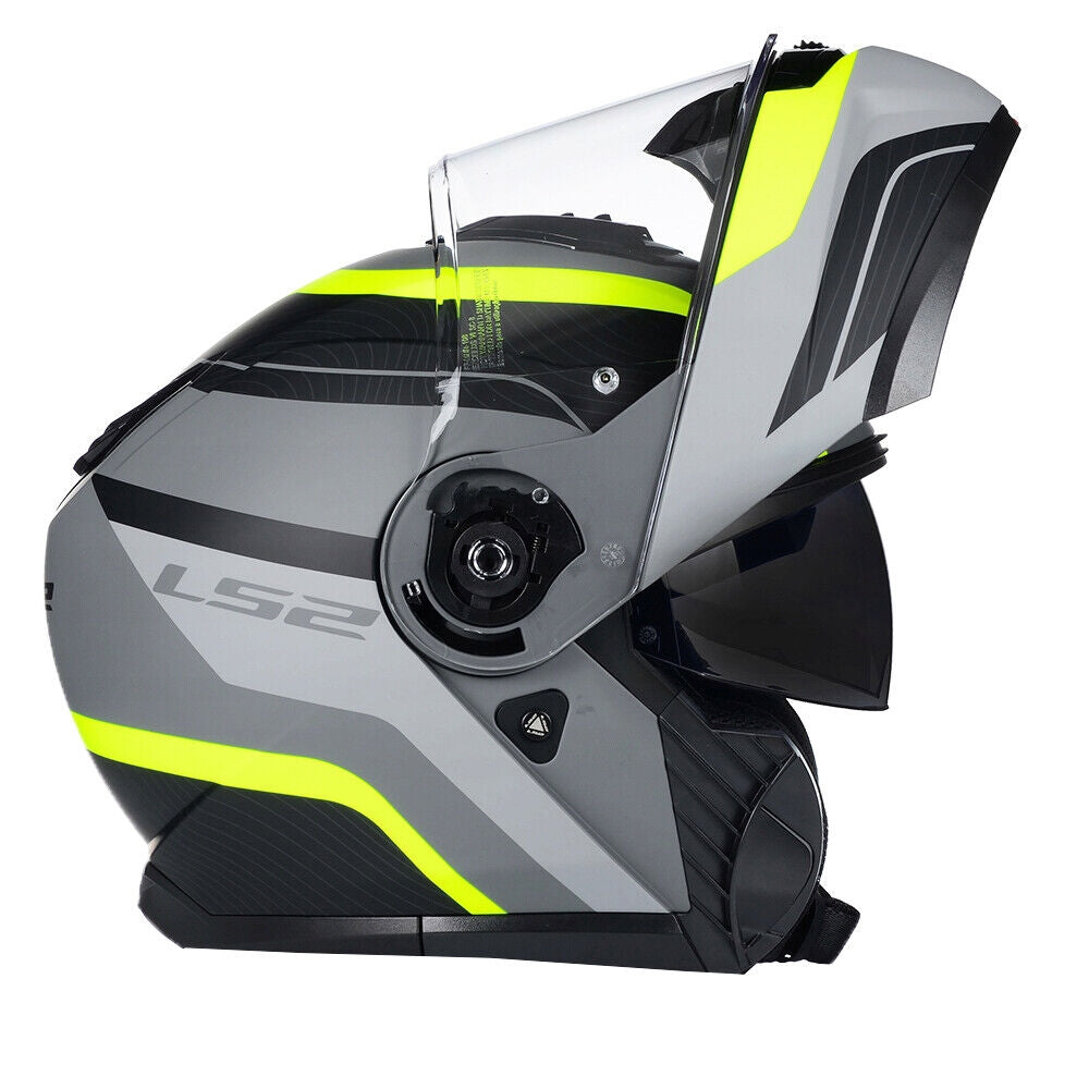 LS2 FF908 STROBE II MONZA M.BLACK H-V YELLOW - SECURTEX MOTOR S.L (t/a MaximoMoto)