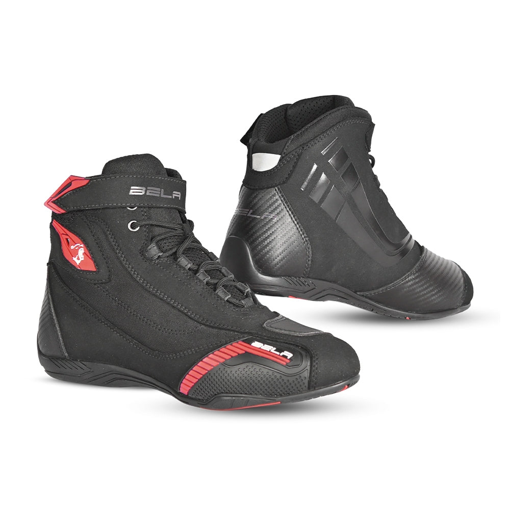 BELA - Botas Piel Kiva Man  Negro/Red - SECURTEX MOTOR S.L (t/a MaximoMoto)