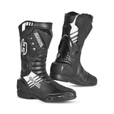SHUA - BOTAS PIEL SUPER TECH NEGRO/BLANCO-Maximo Moto