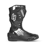SHUA - BOTAS PIEL SUPER TECH NEGRO/BLANCO-Maximo Moto