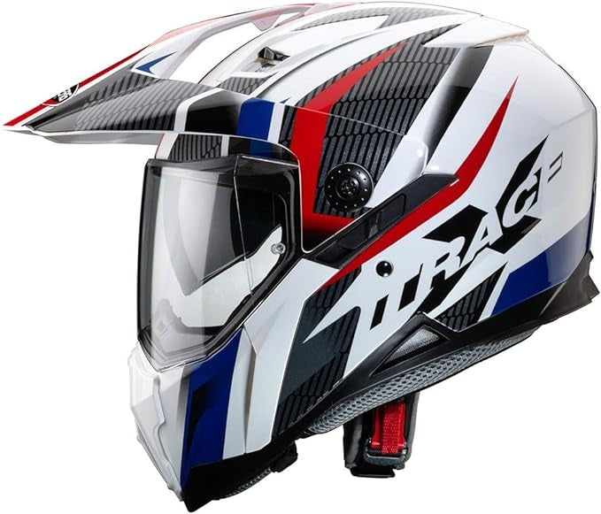 CABERG-CASCO XTRACE SAVANA WHITE/RED/BLUE - SECURTEX MOTOR S.L (t/a MaximoMoto)
