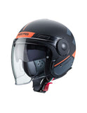 Caberg uptown Loft matt black anthracite orange Fluo open face touring motorbike helmet