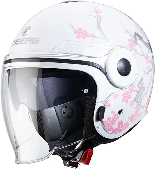 CABERG-CASCO UPTOWN BLOOM WHITE/SILVER/PINK - SECURTEX MOTOR S.L (t/a MaximoMoto)