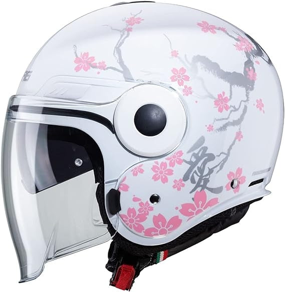 CABERG-CASCO UPTOWN BLOOM WHITE/SILVER/PINK - SECURTEX MOTOR S.L (t/a MaximoMoto)
