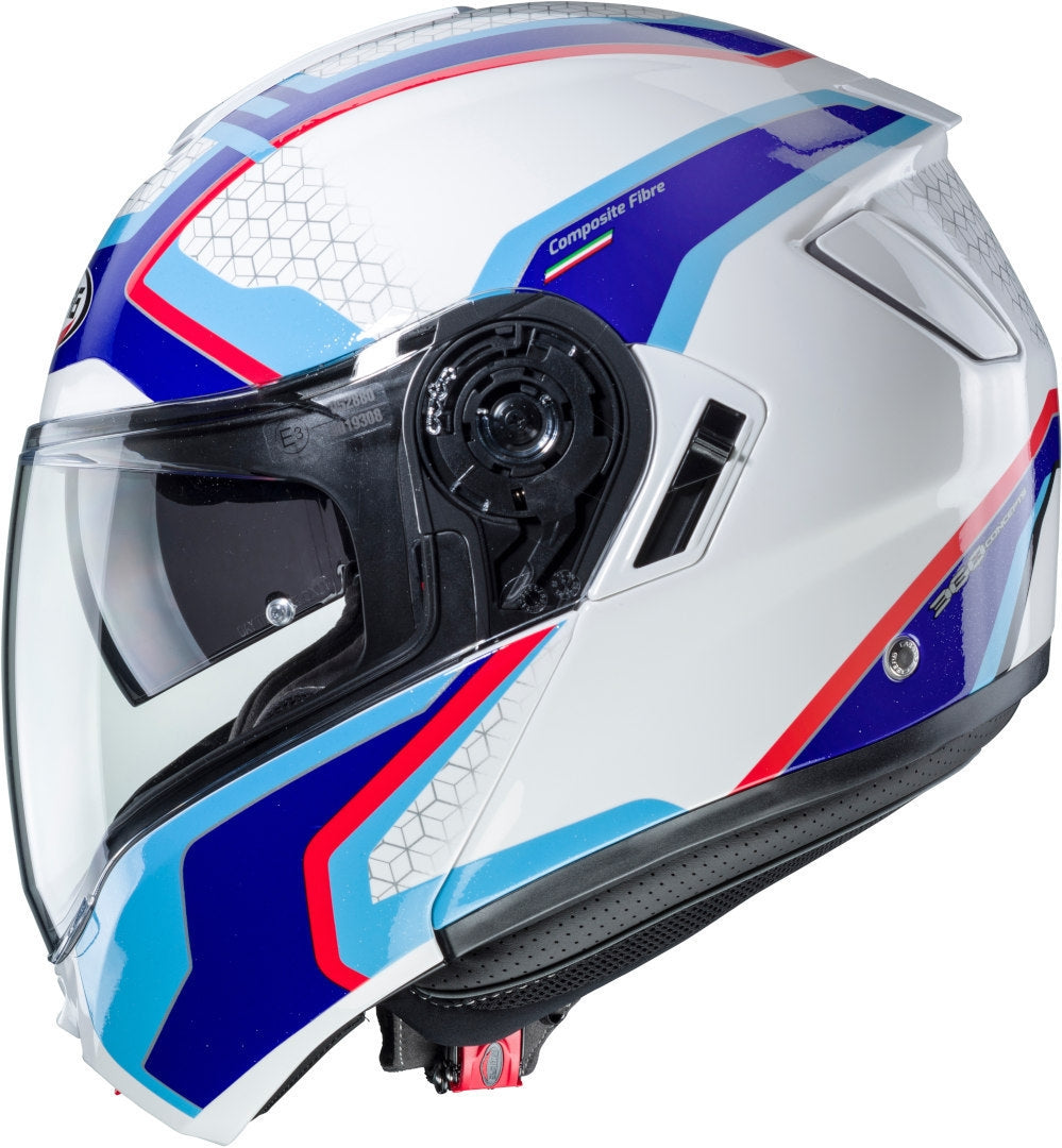 CABERG-CASCO LEVO SONAR WHITE/BLUE/LIGHT BLUE/RED - SECURTEX MOTOR S.L (t/a MaximoMoto)