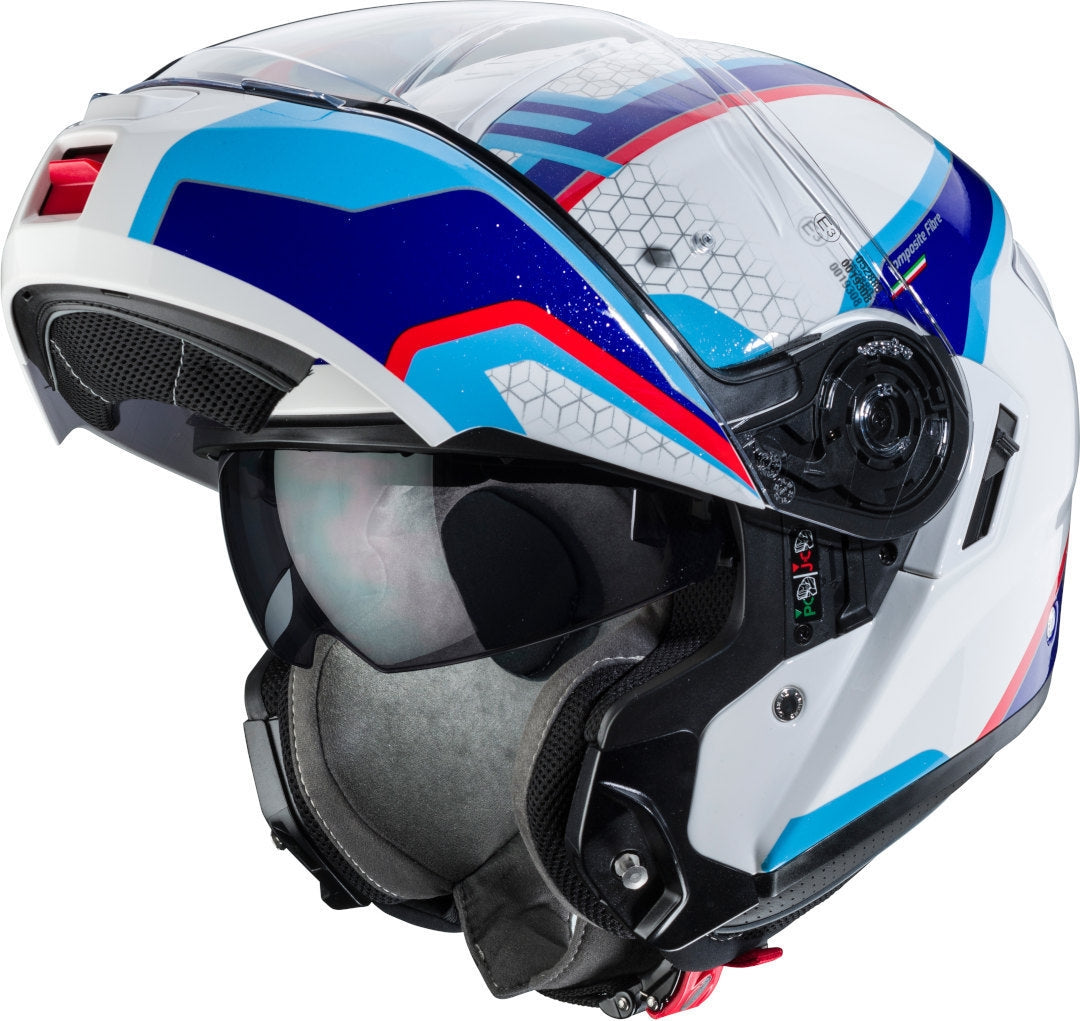 CABERG-CASCO LEVO SONAR WHITE/BLUE/LIGHT BLUE/RED - SECURTEX MOTOR S.L (t/a MaximoMoto)