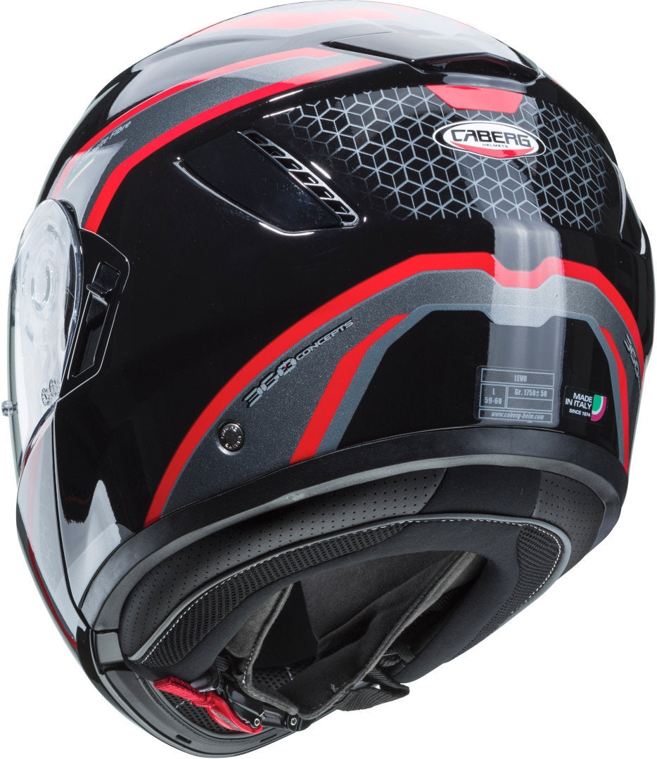 CABERG-CASCO LEVO SONAR BLACK/RED/ANTHRA/SIL - SECURTEX MOTOR S.L (t/a MaximoMoto)