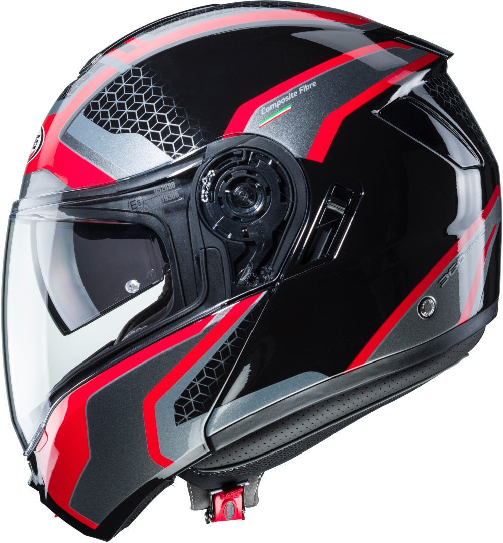 CABERG-CASCO LEVO SONAR BLACK/RED/ANTHRA/SIL - SECURTEX MOTOR S.L (t/a MaximoMoto)