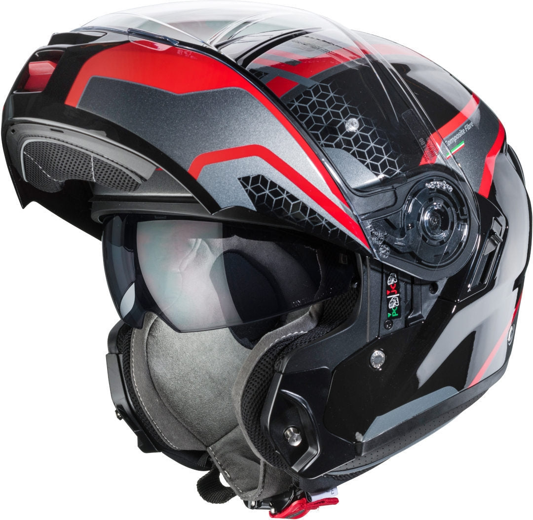 CABERG-CASCO LEVO SONAR BLACK/RED/ANTHRA/SIL - SECURTEX MOTOR S.L (t/a MaximoMoto)