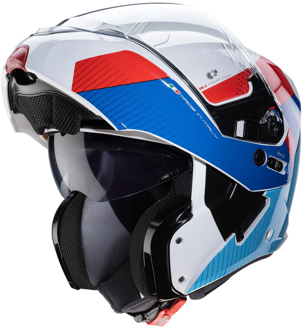 CABERG-CASCO HORUS SCOUT WHITE MET/RE/BLU/LIG BLU - SECURTEX MOTOR S.L (t/a MaximoMoto)