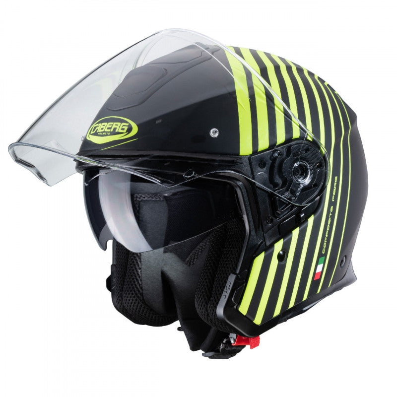 CABERG-CASCO FLYON BAKARI MATT BLACK/YELLOW FLUO - SECURTEX MOTOR S.L (t/a MaximoMoto)