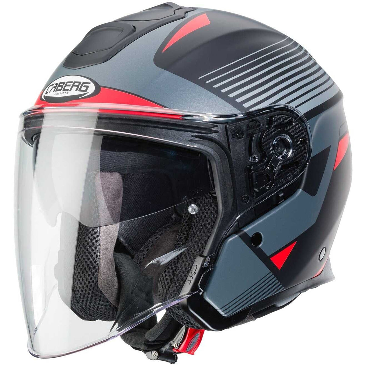 CABERG-CASCO FLYON RIO MATT BLACK/RED/ANTRA/SILV - SECURTEX MOTOR S.L (t/a MaximoMoto)