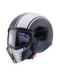 CABERG-CASCO GHOST LEGEND MATT BLACK/WHITE - SECURTEX MOTOR S.L (t/a MaximoMoto)