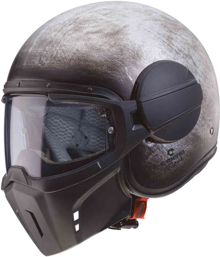 Casco de moto touring Caberg Ghost iron gris mate abierto