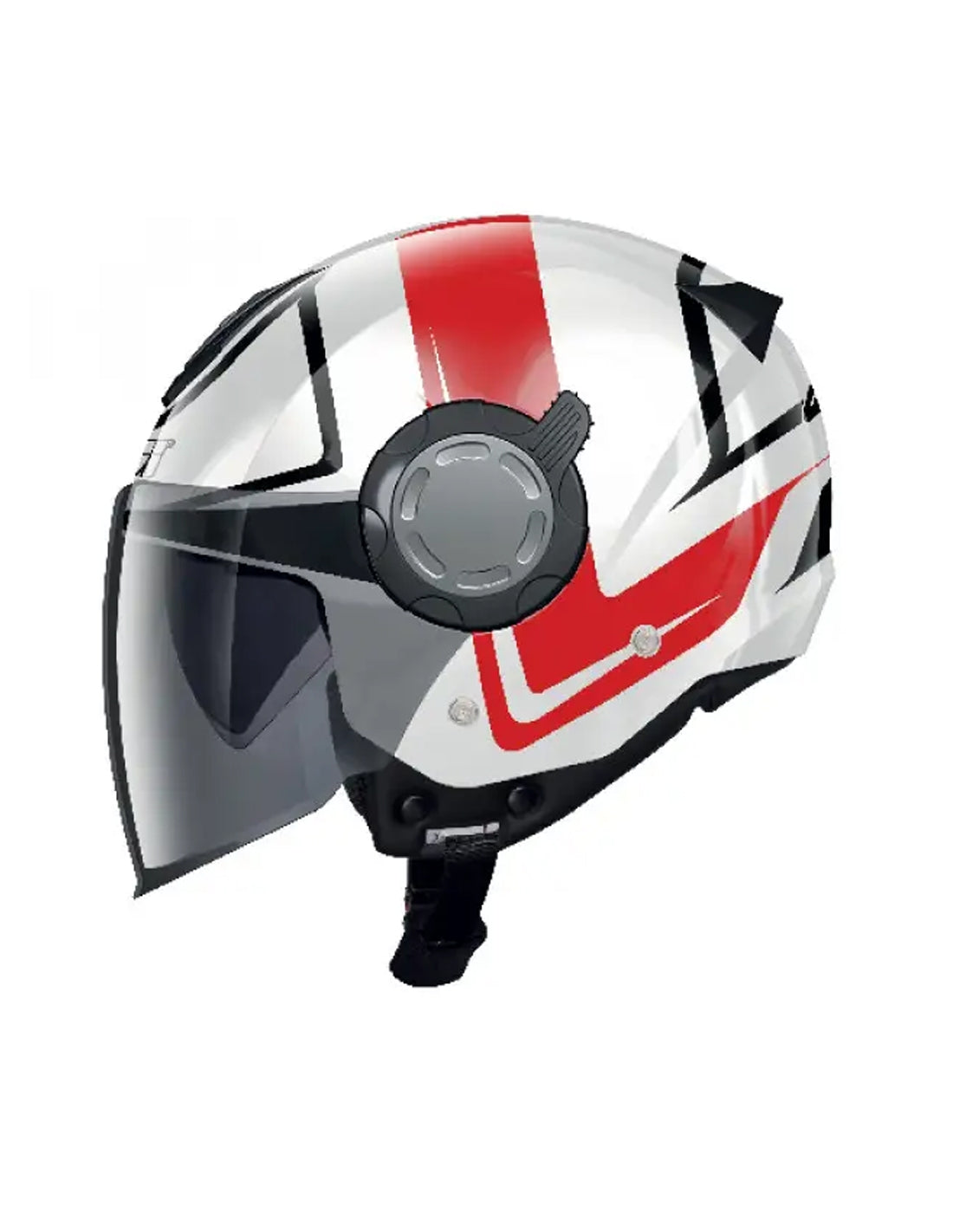 GIVI CASCO JET 124/FUTURE.D/STRIPES BLANCO/ROJO - SECURTEX MOTOR S.L (t/a MaximoMoto)