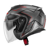 GIVI - CASCO JET X25 TRACE TITANIO NEGRO ROJO - SECURTEX MOTOR S.L (t/a MaximoMoto)