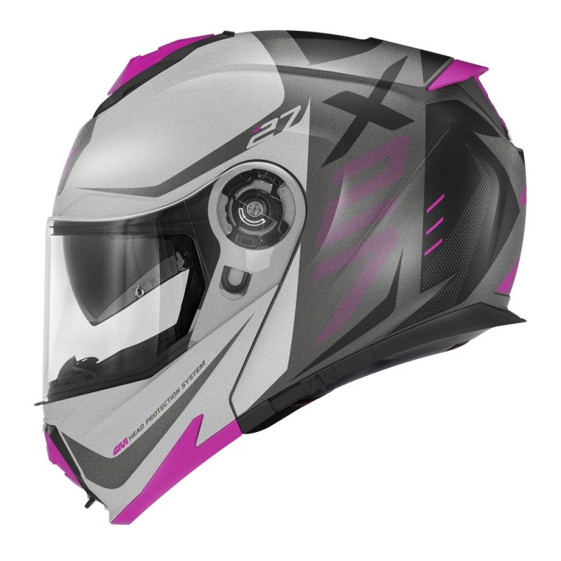GIVI -X.27/DIMENSION Soportes de moto Casco Modular de Equitación Lady Lady Blanco/Fucsia/Morado