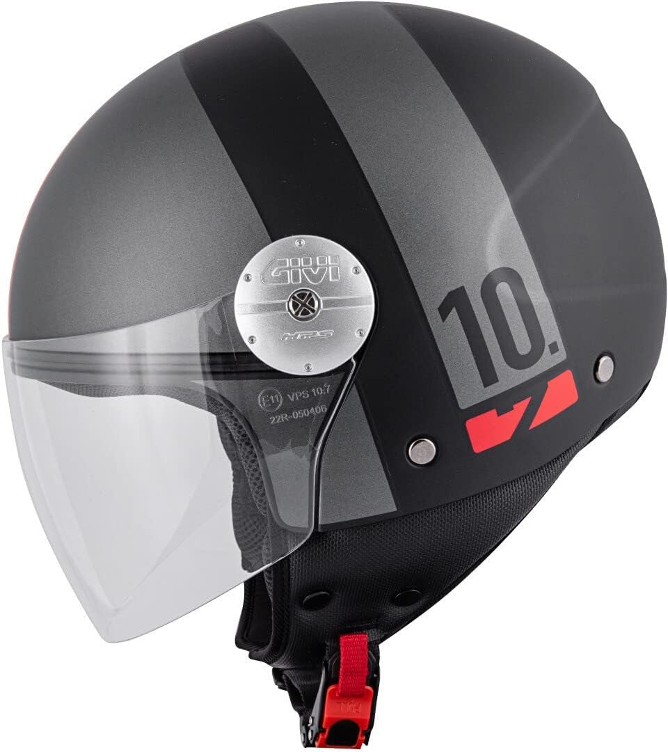 GIVI CASCO DJET 107/MINI-J.D/CONCEPT GRIS-MT/GRIS/RED - SECURTEX MOTOR S.L (t/a MaximoMoto)
