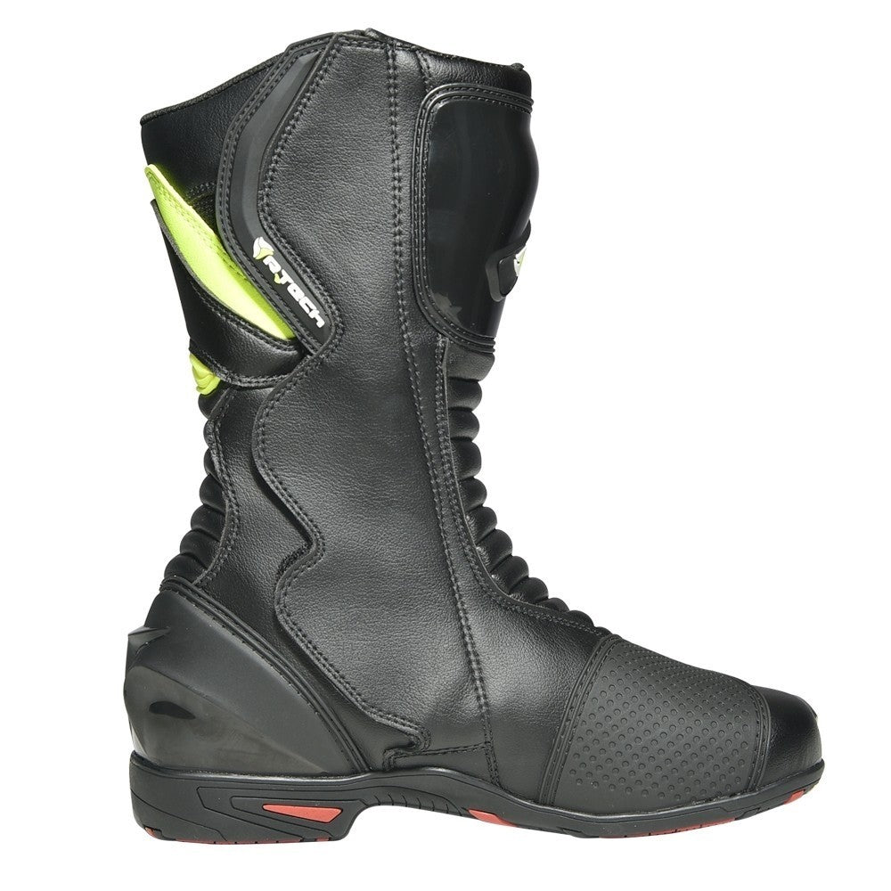 R-TECH - BOTAS PIEL PILOT LADY NEGRO/AMARILLO FLUOR