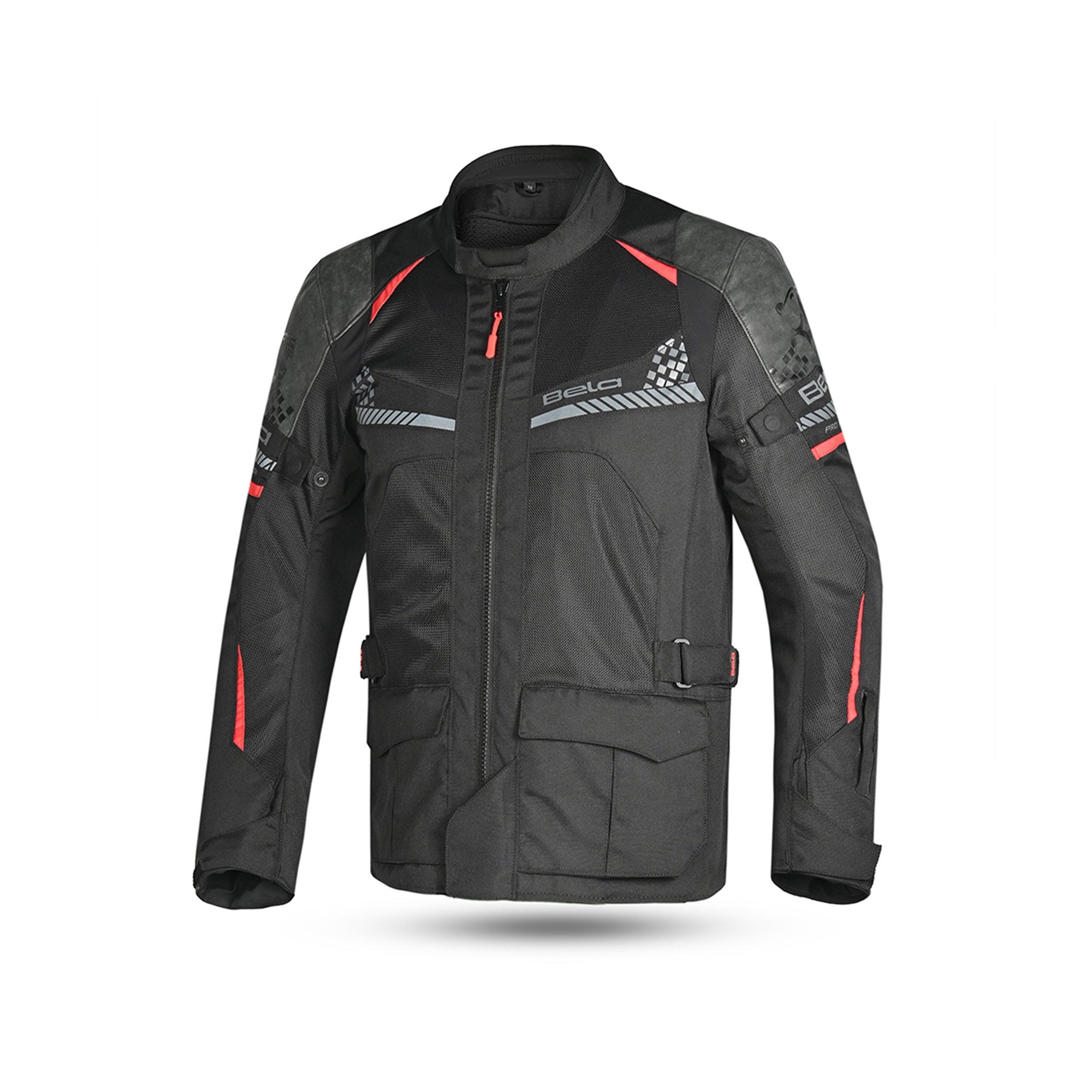 BELA - Chaqueta Textil Onsaker Negro/Rojo - SECURTEX MOTOR S.L (t/a MaximoMoto)