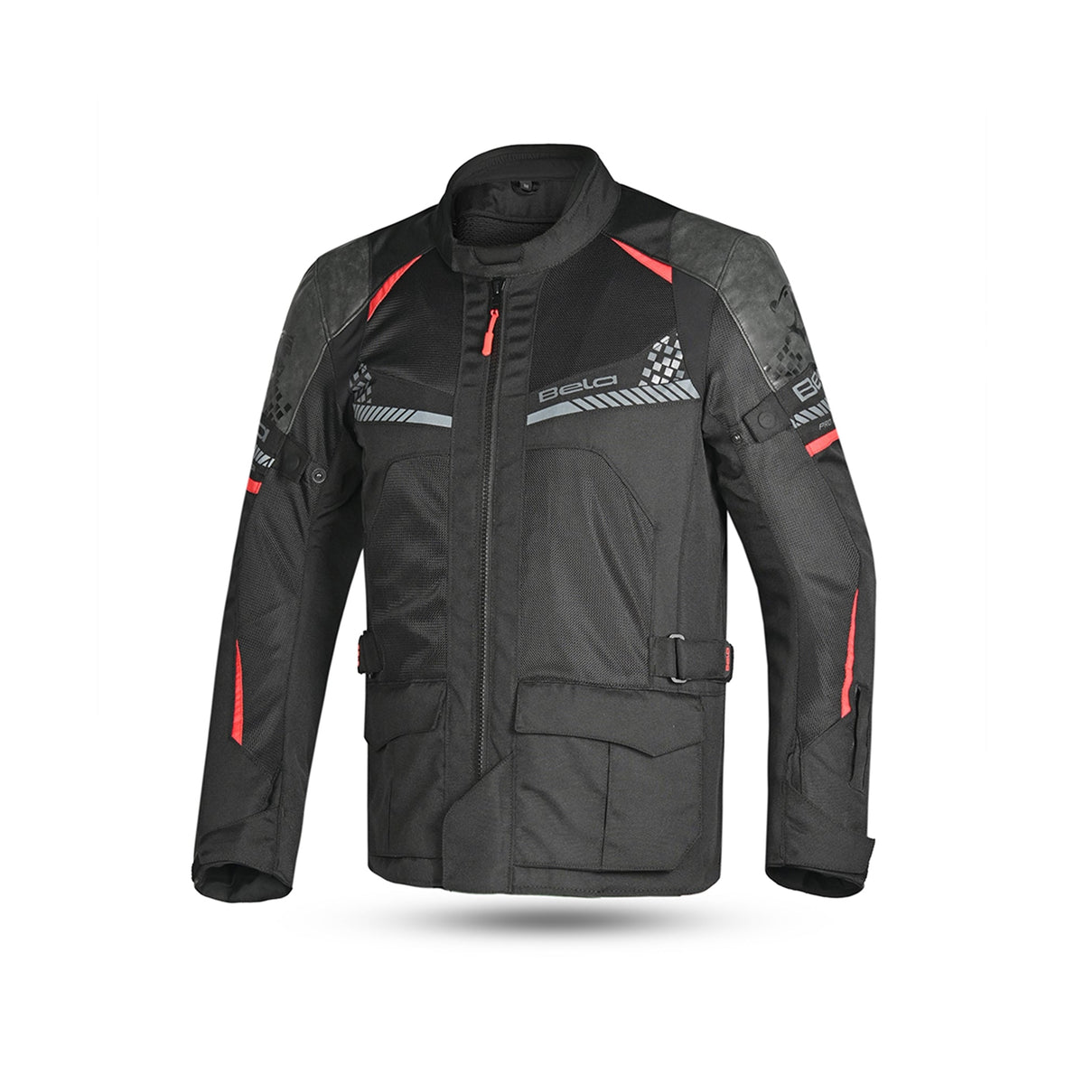 BELA - Chaqueta Textil Onsaker Negro/Rojo - SECURTEX MOTOR S.L (t/a MaximoMoto)