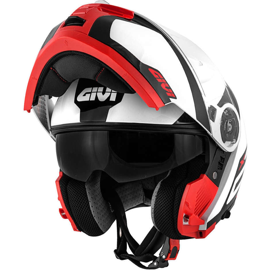 GIVI - CASCO X21 CHALLENGER SPIRIT BLANCO NEGRO ROJO - SECURTEX MOTOR S.L (t/a MaximoMoto)