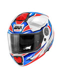 GIVI X27 Mod Dimension motocicleta Casco integral modular Blanco Azul Rojo - SECURTEX MOTOR S.L (t/a MaximoMoto)