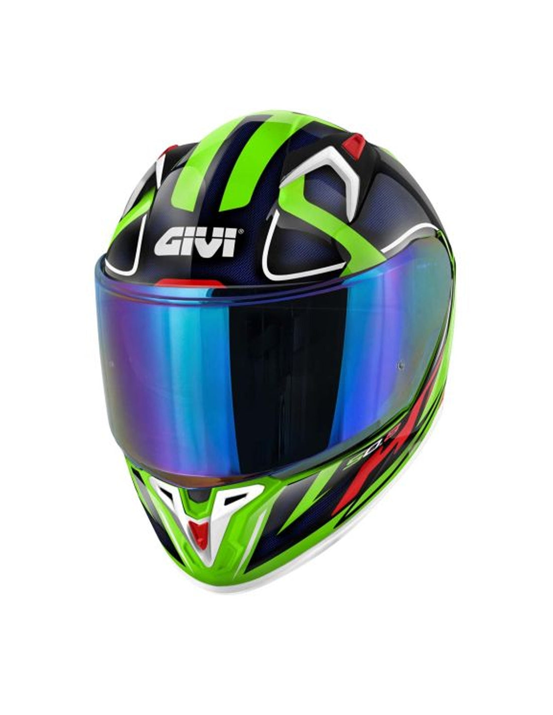 GIVI - CASCO FULL 50.8 RACER BLANCO VERDE AZUL - SECURTEX MOTOR S.L (t/a MaximoMoto)