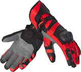 REBEL HORN - GUANTES PIEL FIGHTER BLACK/FLUO RED - SECURTEX MOTOR S.L (t/a MaximoMoto)
