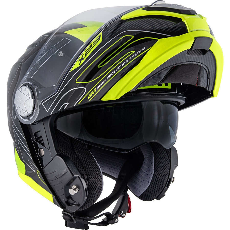 GIVI CASCO MOD X23/SYDNEY C/PL.D/PROTECT NEGRO/TITANI/YEL - SECURTEX MOTOR S.L (t/a MaximoMoto)